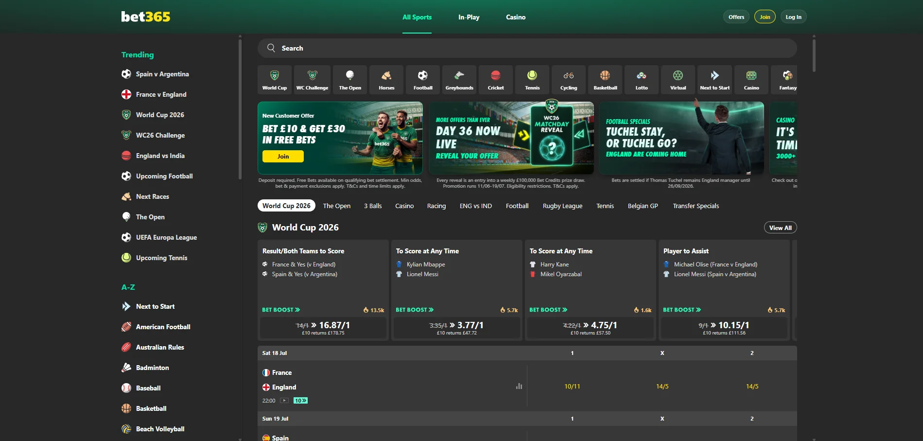bet365 homepage