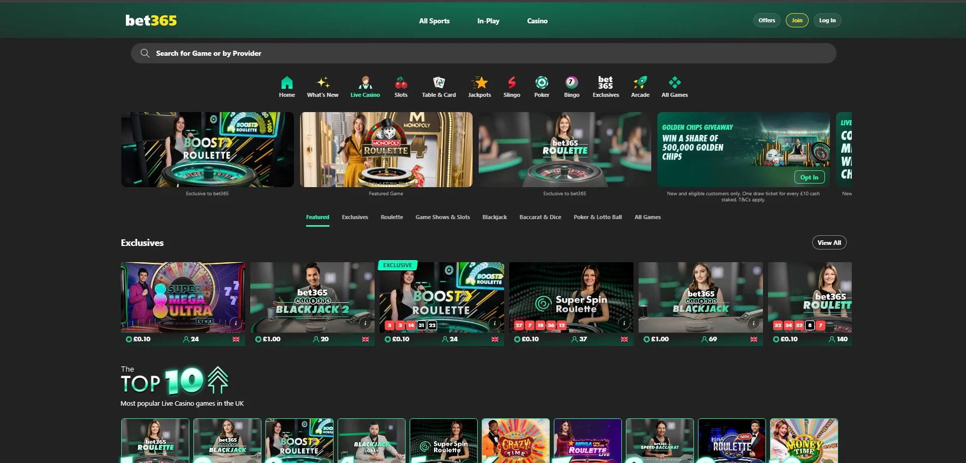 bet365 live casino