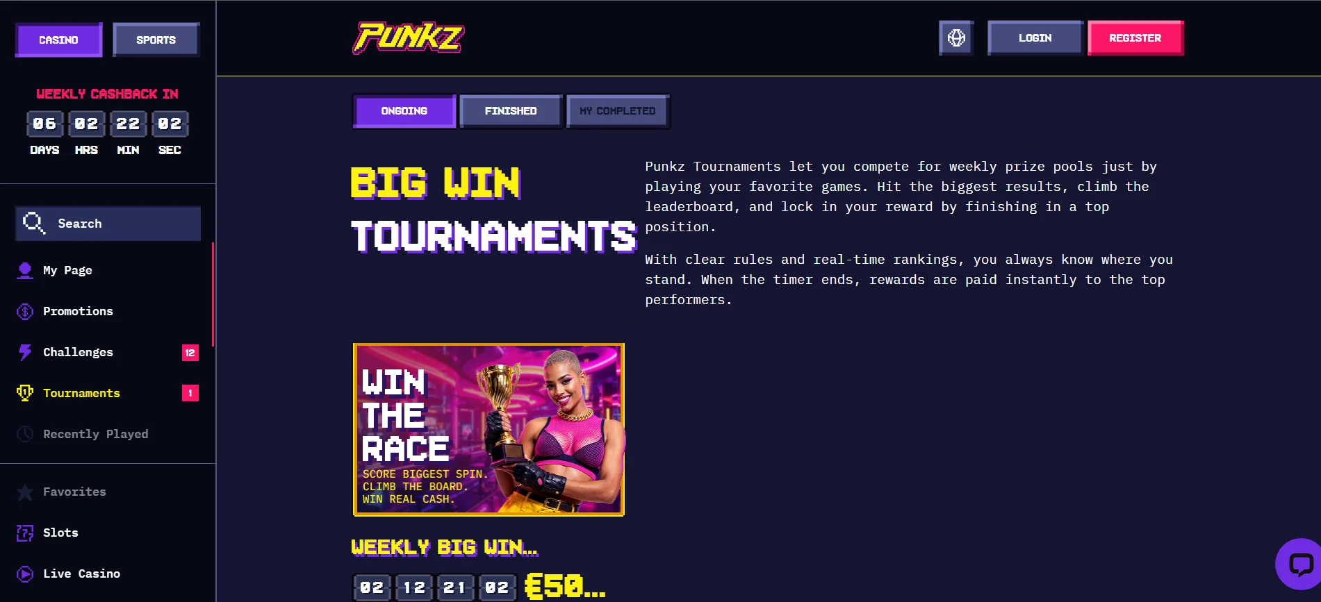 Casino Punkz Tournaments