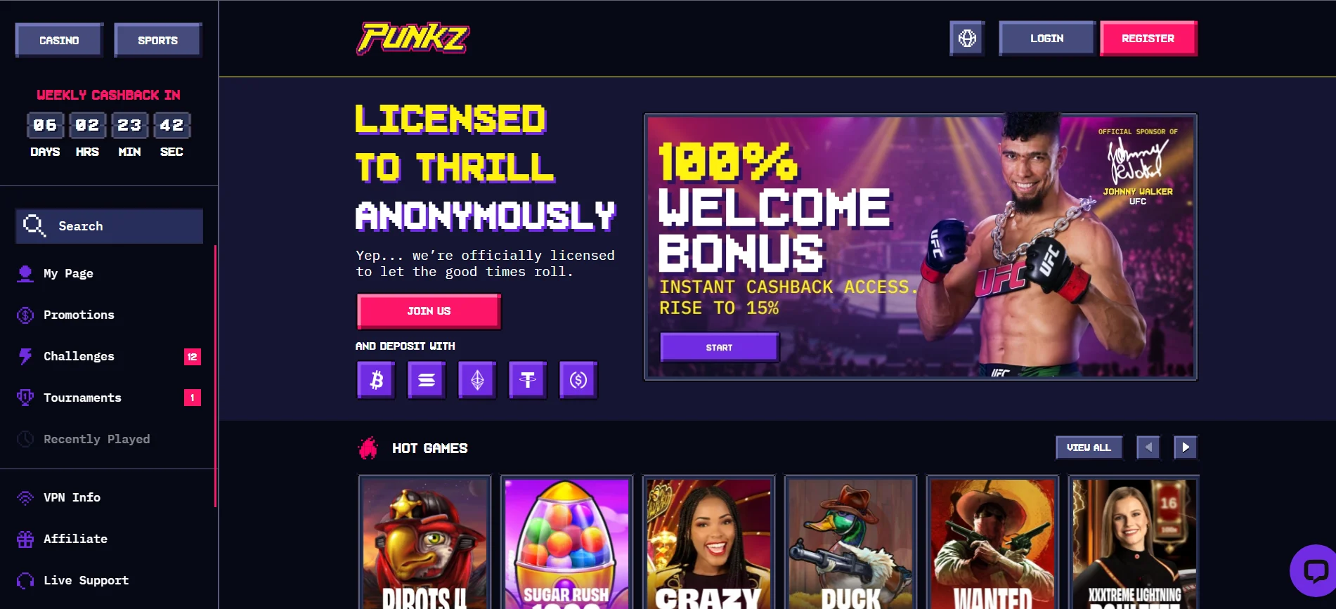Cqasino Punkz Homepage
