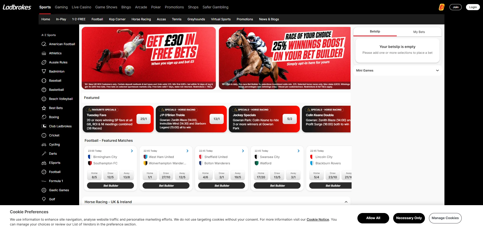 ladbrokes homepage