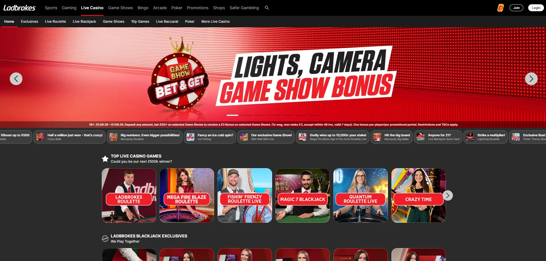 ladbrokes live casino