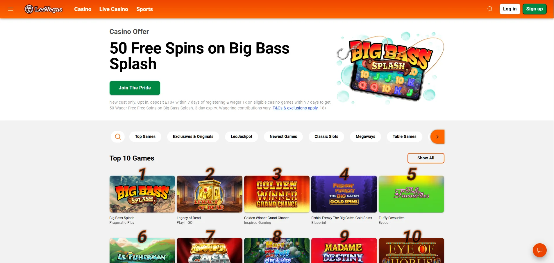 leovegas homepage