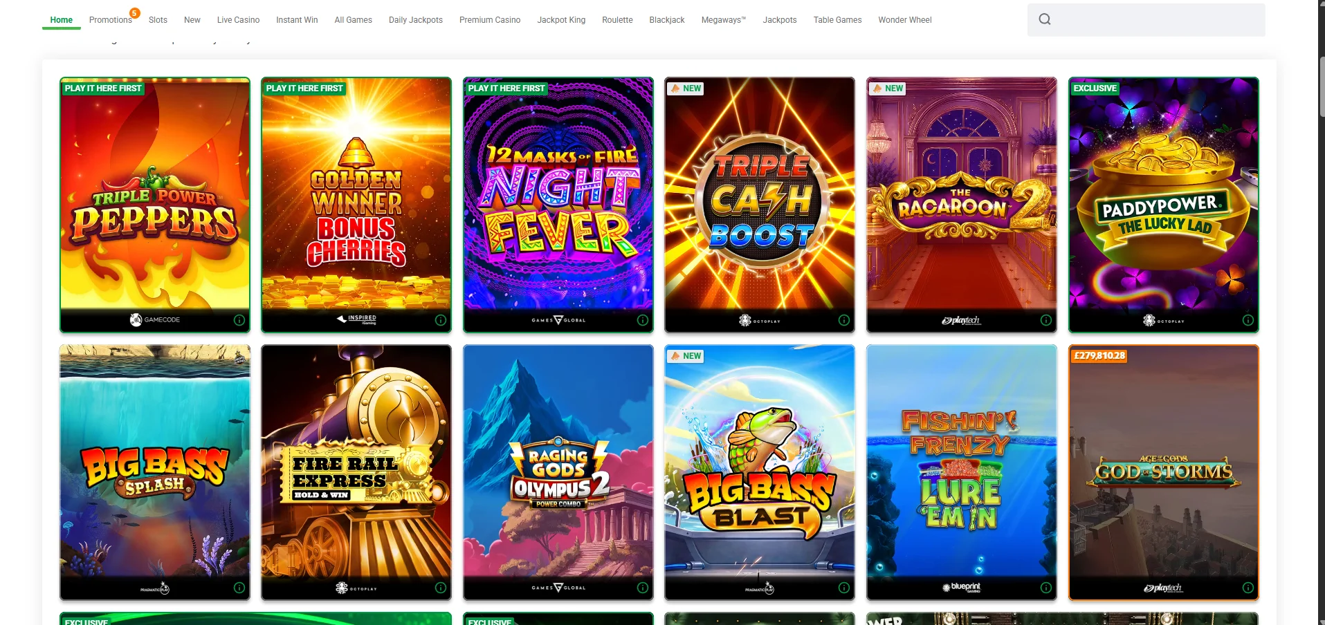 paddy power games casino game library