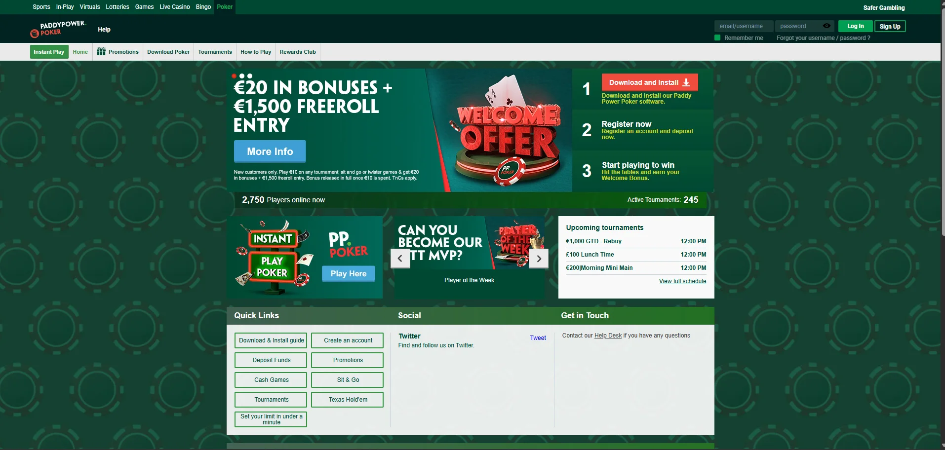 paddy power games casino poker