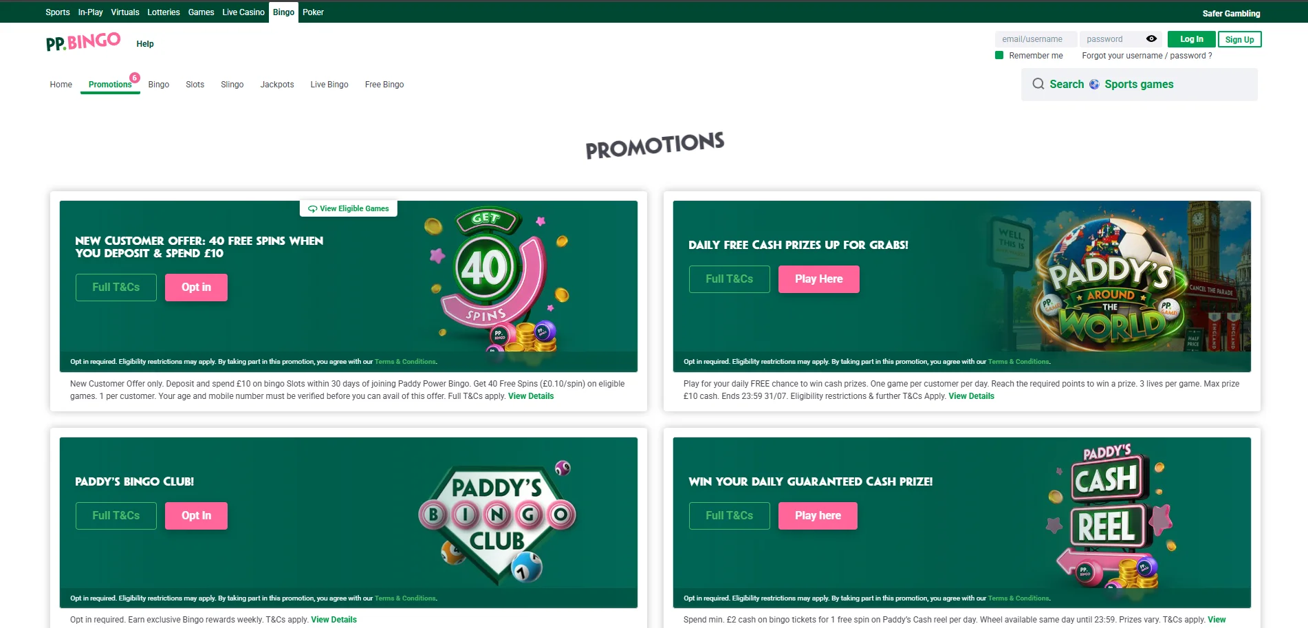 paddy power games casino promotions