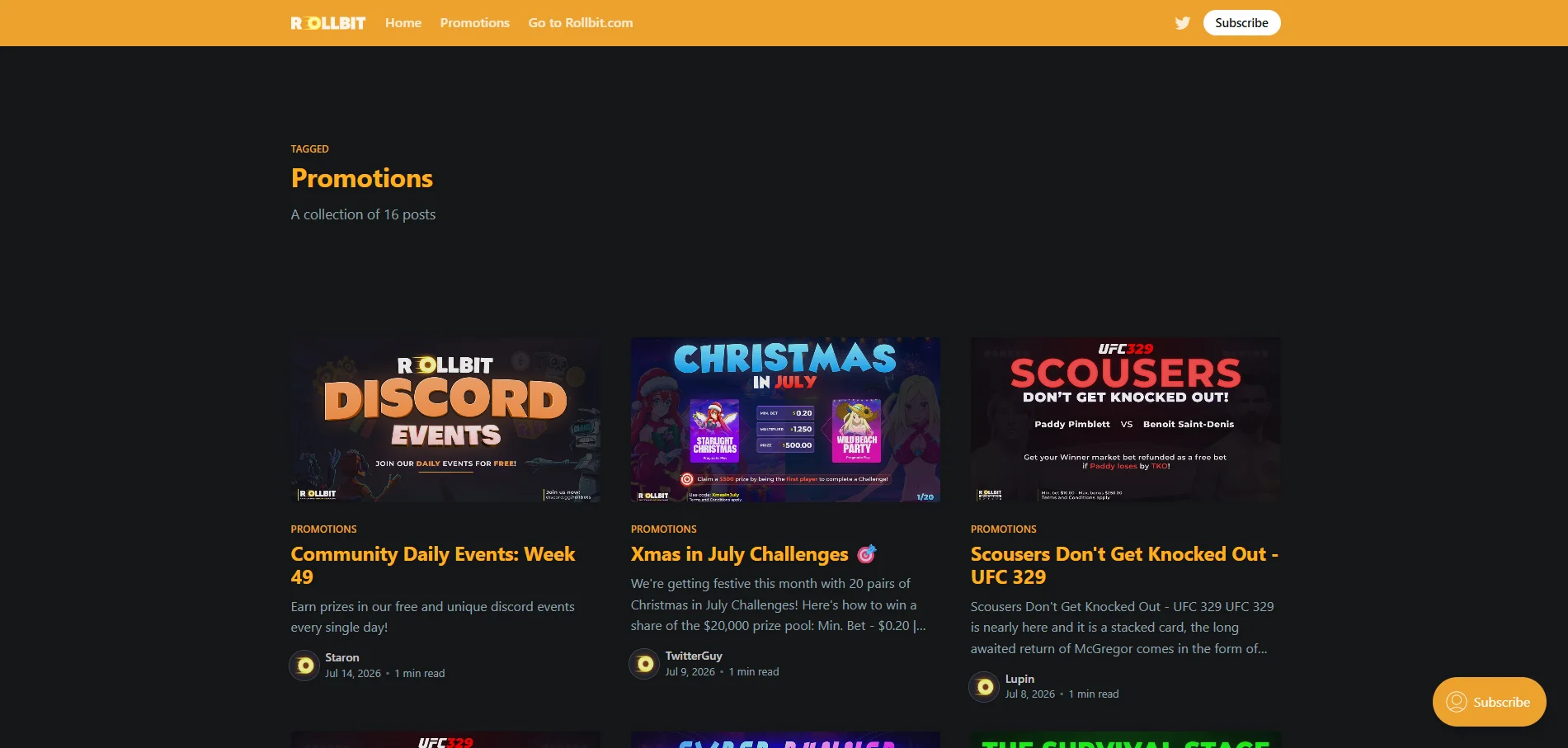 rollbit casino promotions