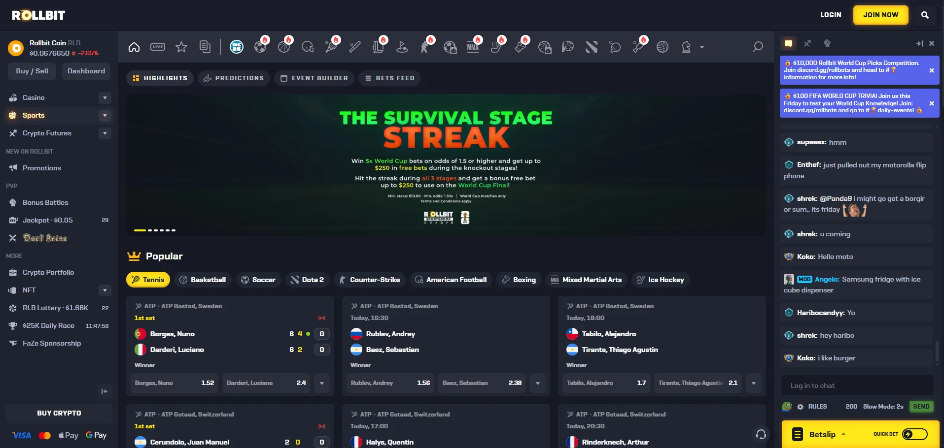 rollbit casino sportsbook