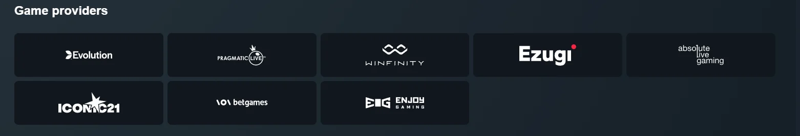vave casino game providers