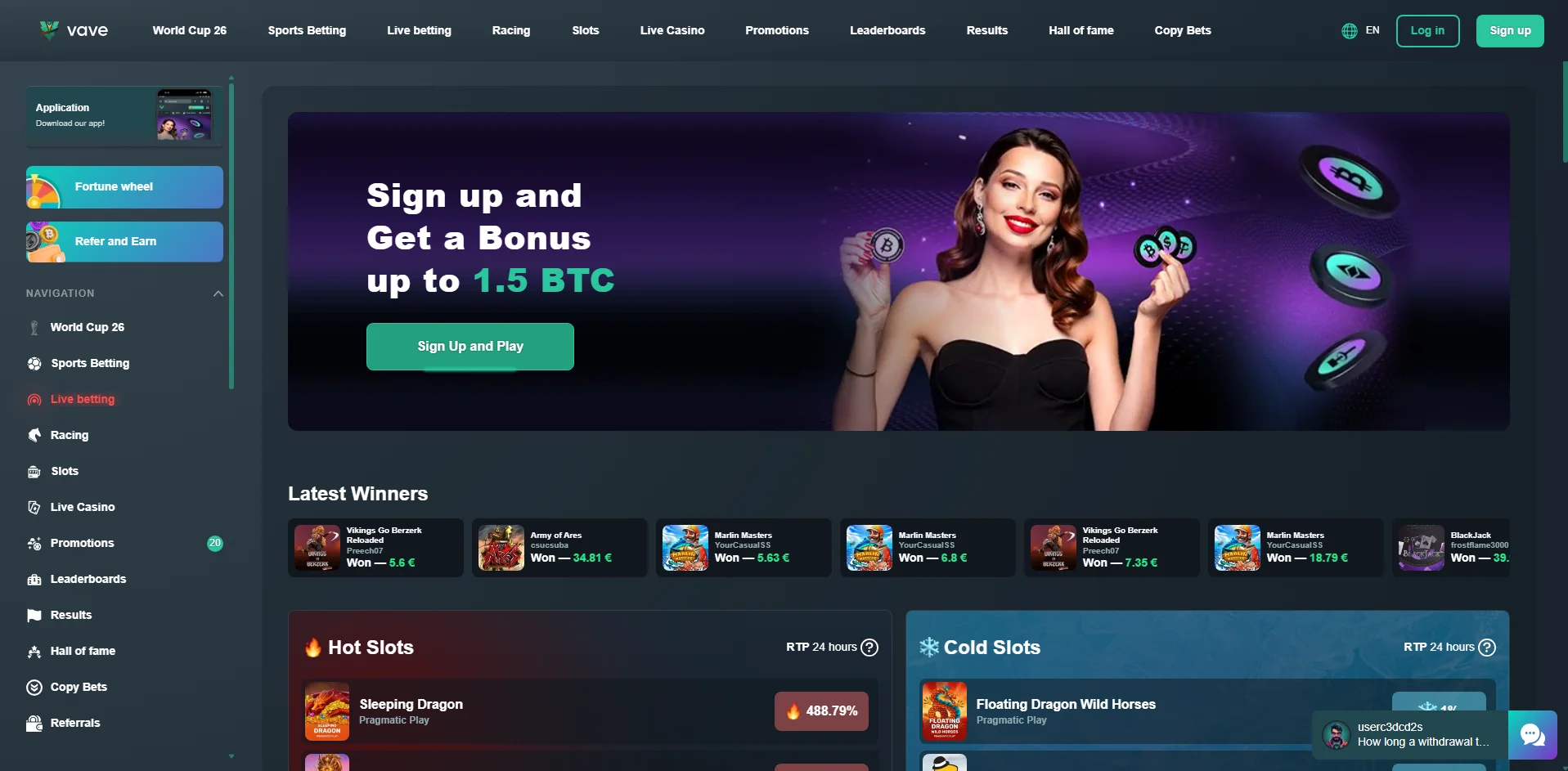Vave Crypto Casino UK